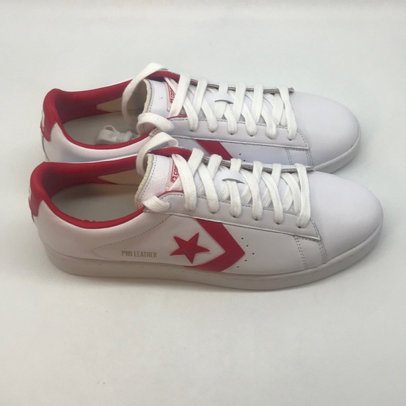 SOLD Converse Pro Leather Ox White Red Unisex - Picture 13 of 16